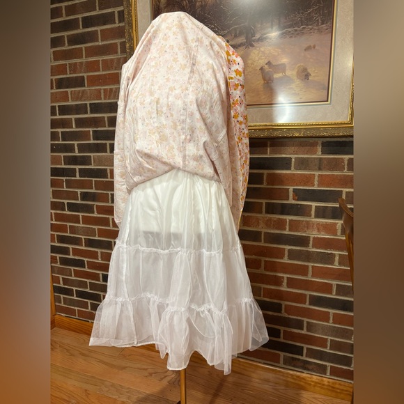 Liz Claiborne Sleeveless A-Line Midi Dress in Orange and Pink - Picture 7 of 15